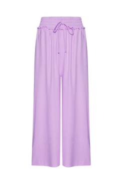 CALÇA AMPLA ELÁSTICOS LINHO LIGHT CHARM LILAS