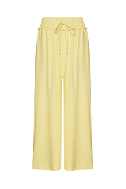 CALÇA AMPLA ELÁSTICOS LINHO LIGHT CHARM AMARELO