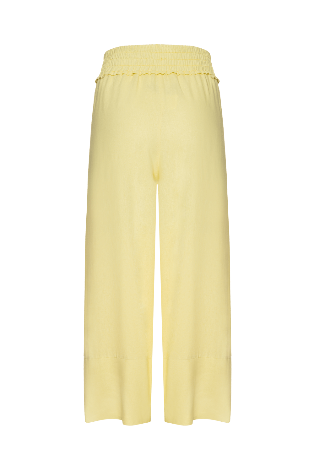 CALÇA AMPLA ELÁSTICOS LINHO LIGHT CHARM AMARELO