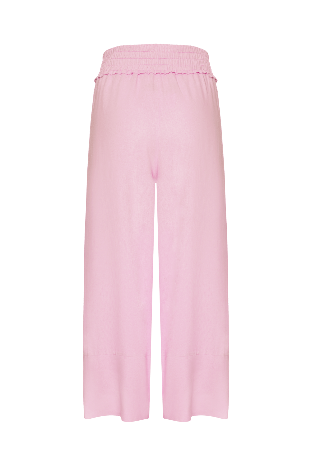 CALÇA AMPLA ELÁSTICOS LINHO LIGHT CHARM ROSA