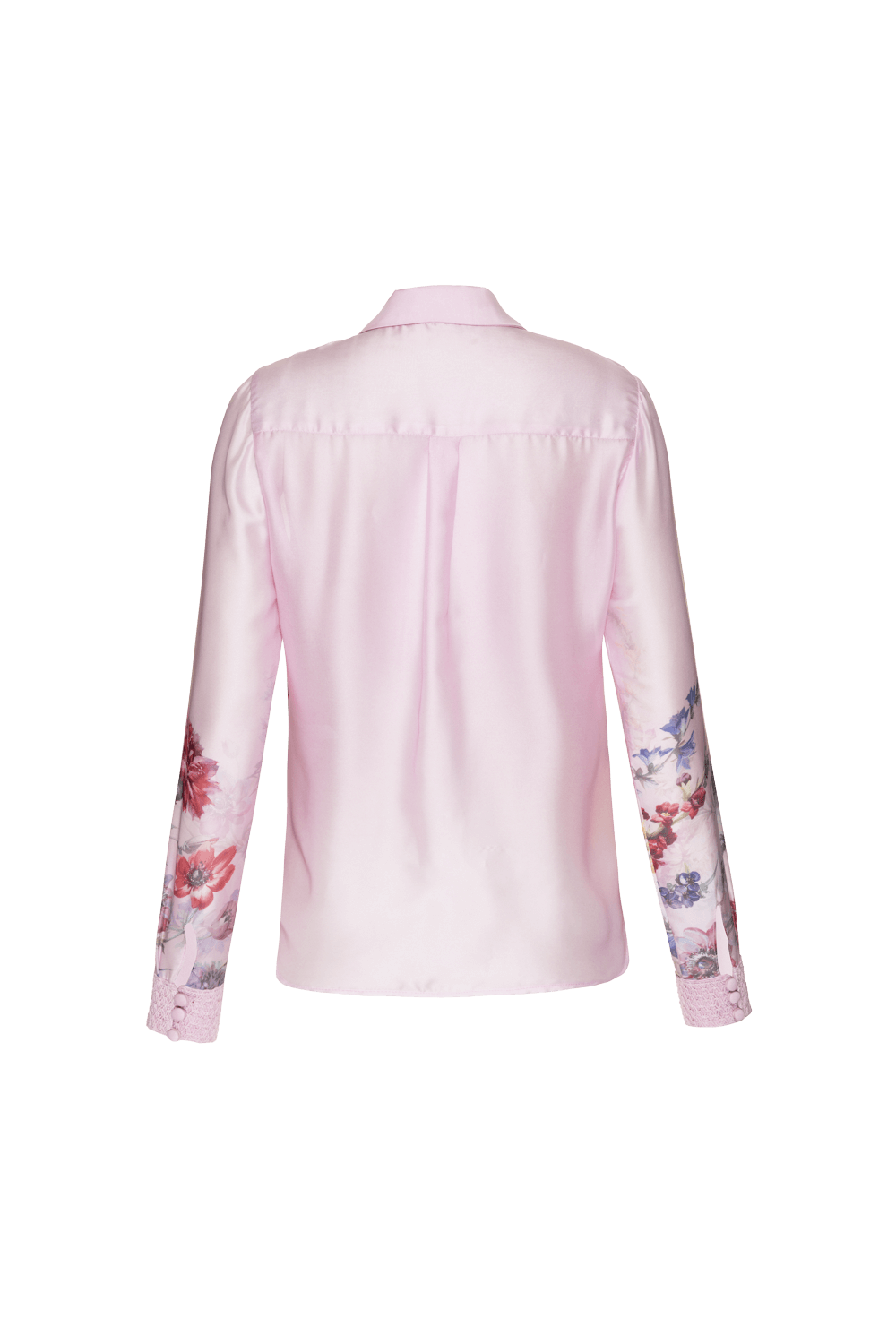 CAMISA ENTREMEIO CETIM FLORAL MURAKAMI ROSA