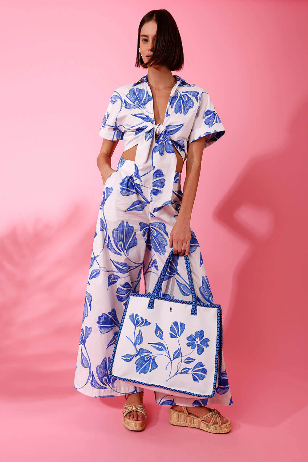 CAMISA AMARRAÇÃO SUZY FLOWER OFF WHITE