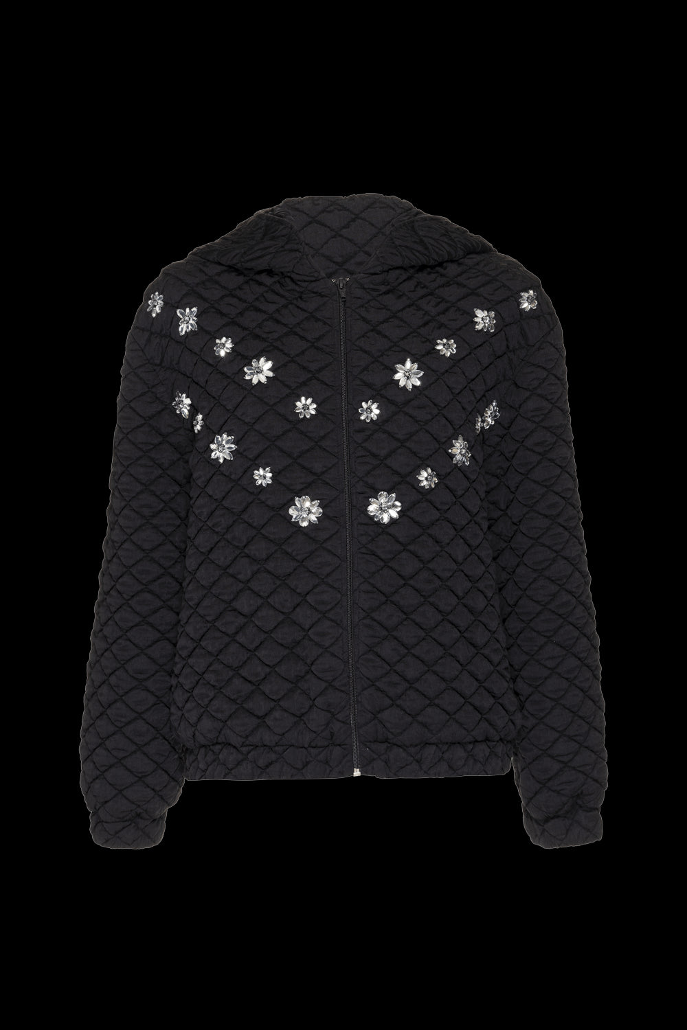 JAQUETA BORDADO MATELASSÊ SHINE DROP PRETO