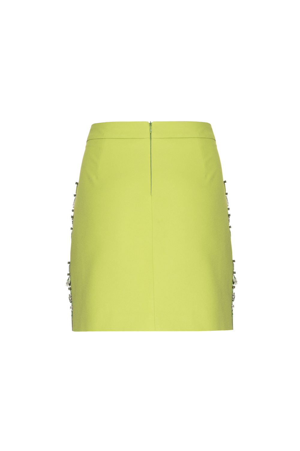 SAIA CURTA BORDADA CREPE JOYFUL VERDE