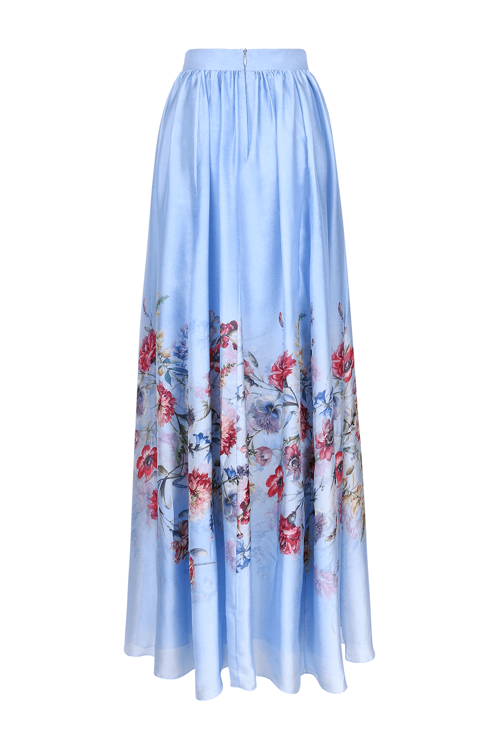 SAIA LONGA CETIM FLORAL MURAKAMI AZUL