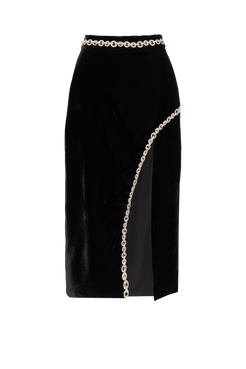 SAIA MÍDI CORRENTES NEW RADIANT VELVET PRETO