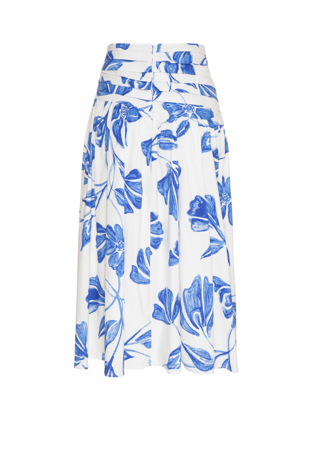 SAIA MÍDI PREGAS SUZY FLOWER OFF WHITE