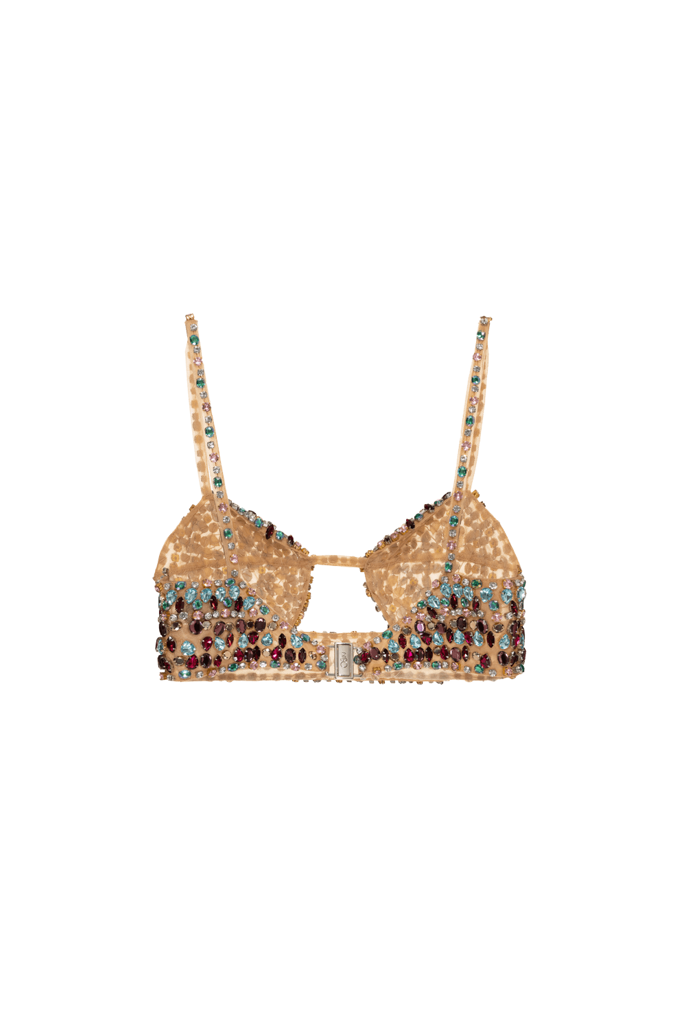 TOP CROPPED BORDADO RECORTES TULE SENSES MULTICOR