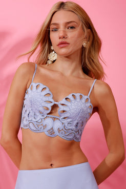 TOP CROPPED RECORTES TRICOLINE 90's VERSION AZUL