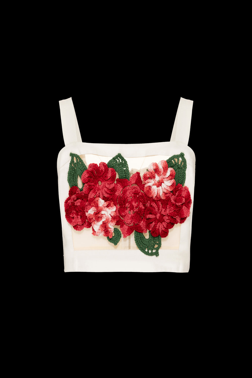 TOP CROPPED BORDADO LINHO JOY OFF WHITE
