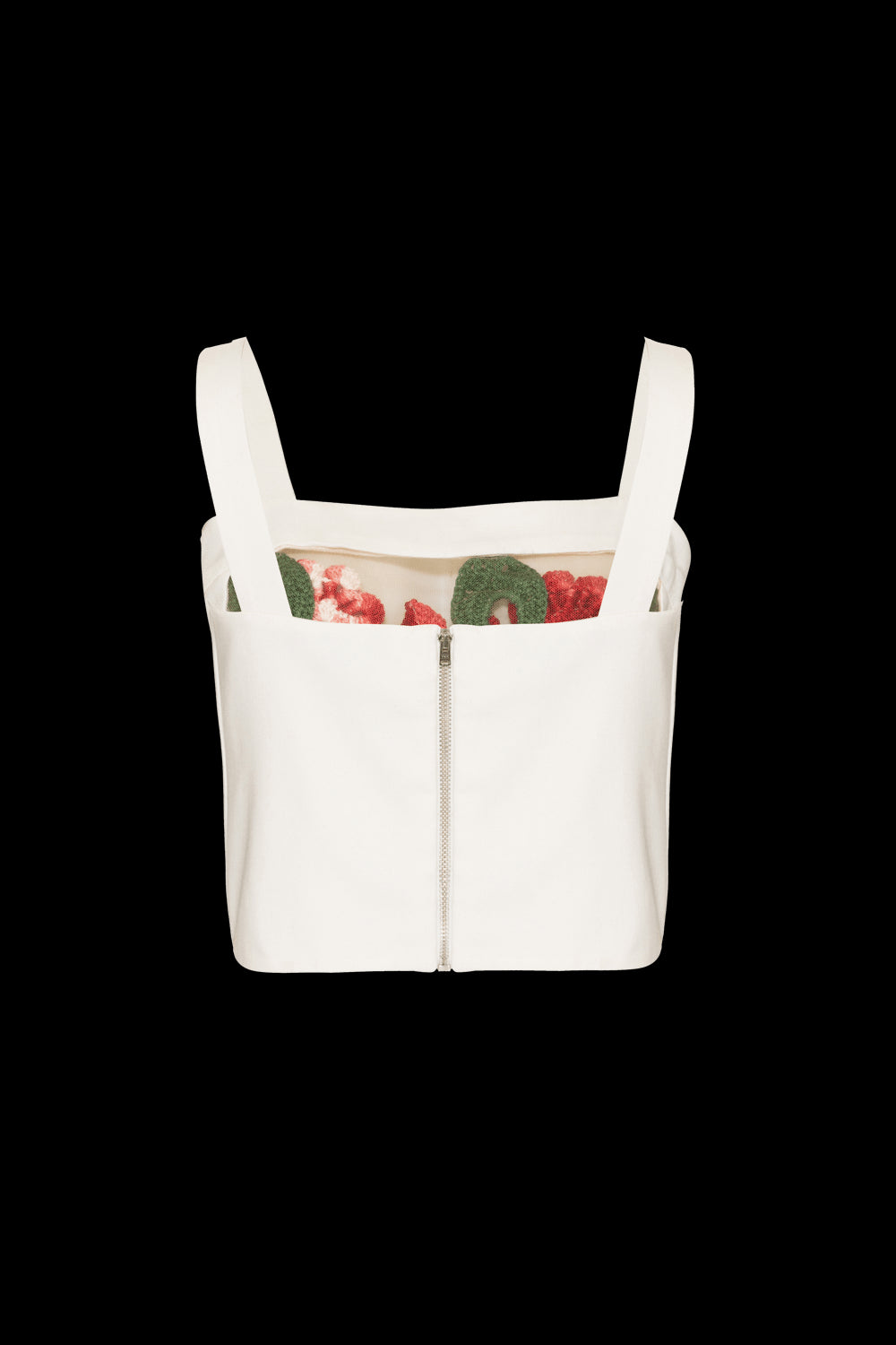 TOP CROPPED BORDADO LINHO JOY OFF WHITE