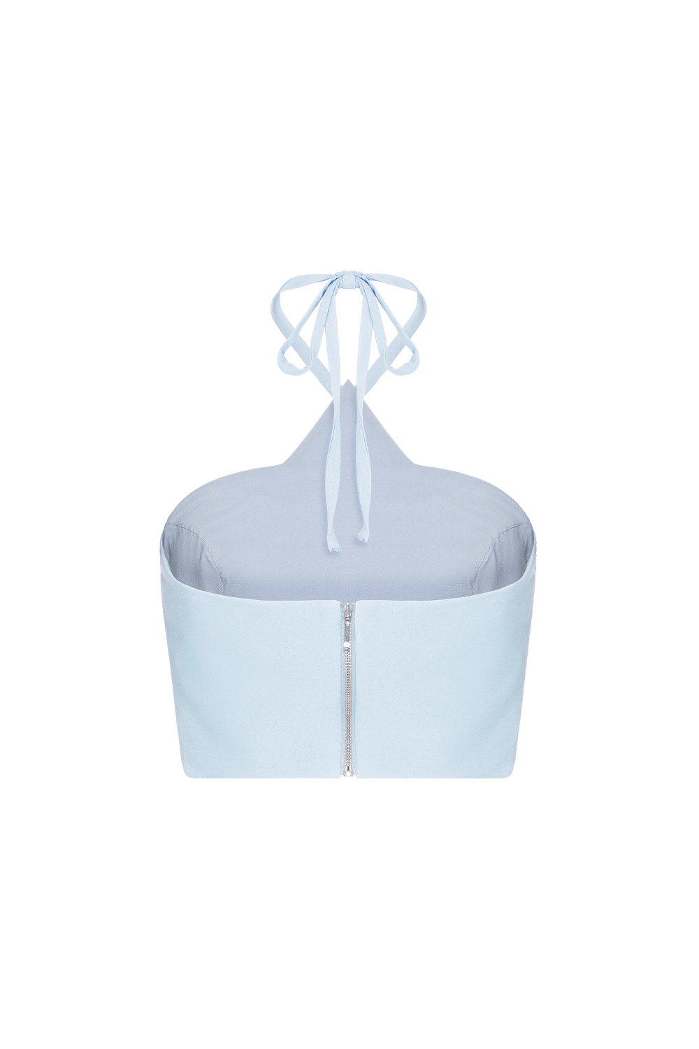 TOP CROPPED STAR DRAPEADO CREPE VICK AZUL AGUA