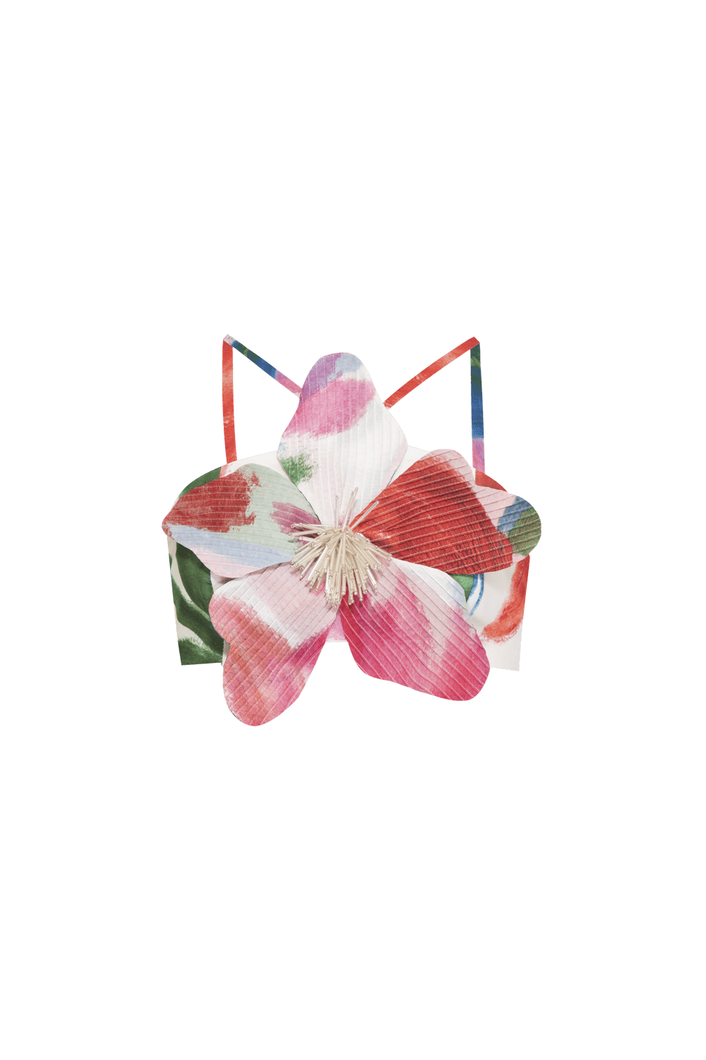 TOP FLOWER CHIFFON ALEGRETTO OFF WHITE