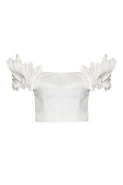 TOP CROPPED OMBRO A OMBRO SERENITY OFF WHITE