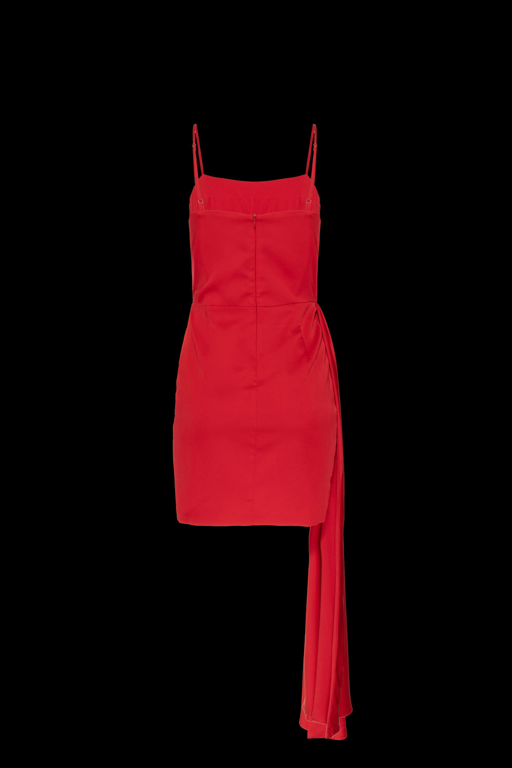 VESTIDO CURTO FAIXA CETIM OLD GLAM VERMELHO