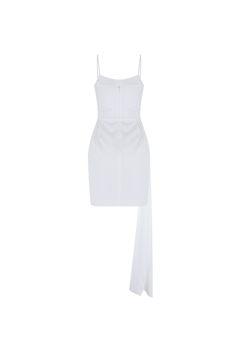 VESTIDO CURTO FAIXA CETIM OLD GLAM OFF WHITE