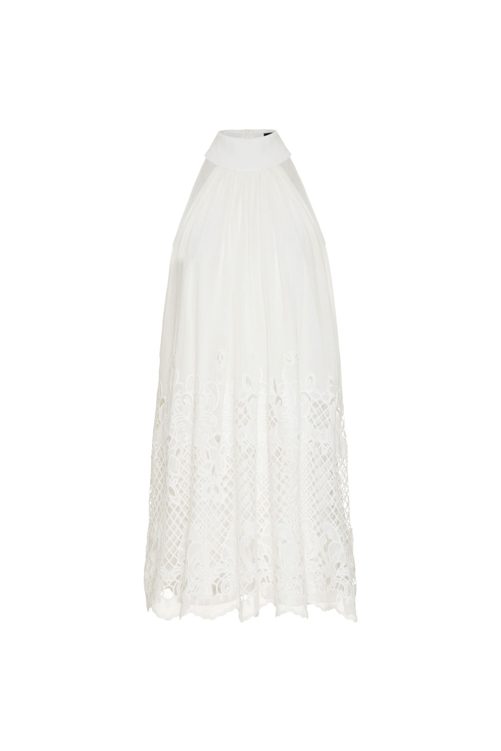 VESTIDO CURTO FRENTE ÚNICA CHIFFON PEARL GLAM OFF WHITE