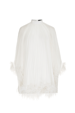 VESTIDO CURTO PLUMAS SILKY SERENITY OFF WHITE