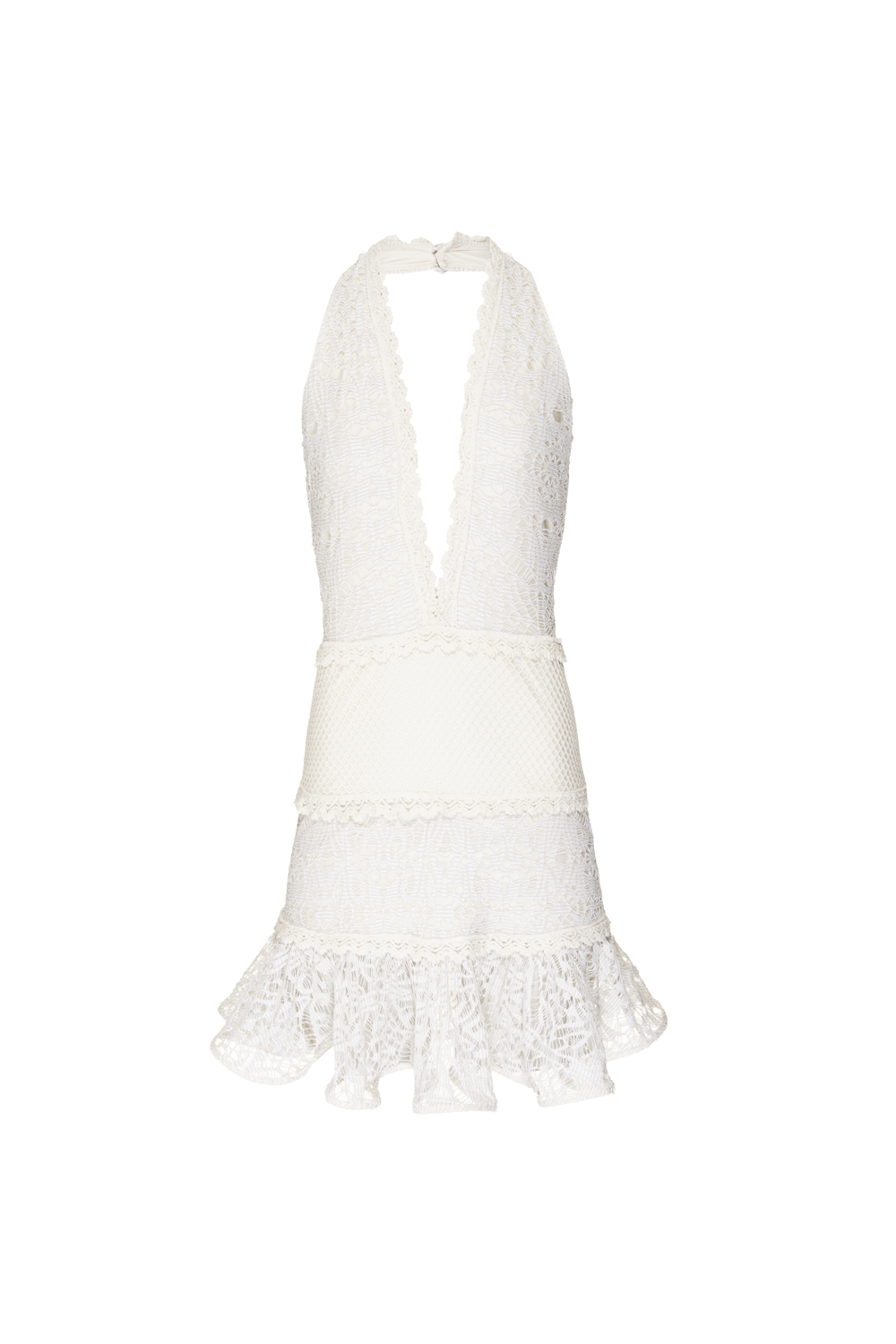 VESTIDO CURTO FRENTE ÚNICA TELA LUREX FLAH OFF WHITE