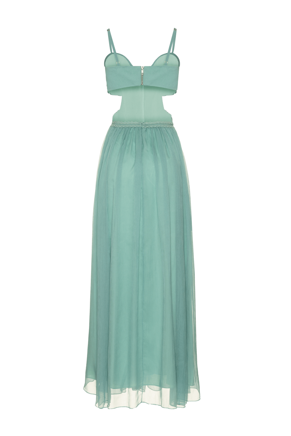 VESTIDO LONGO ENTREMEIOS SILKY RESORT VERDE