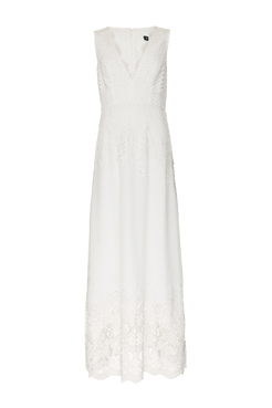 VESTIDO LONGO CHIFFON PEARL GLAM OFF WHITE