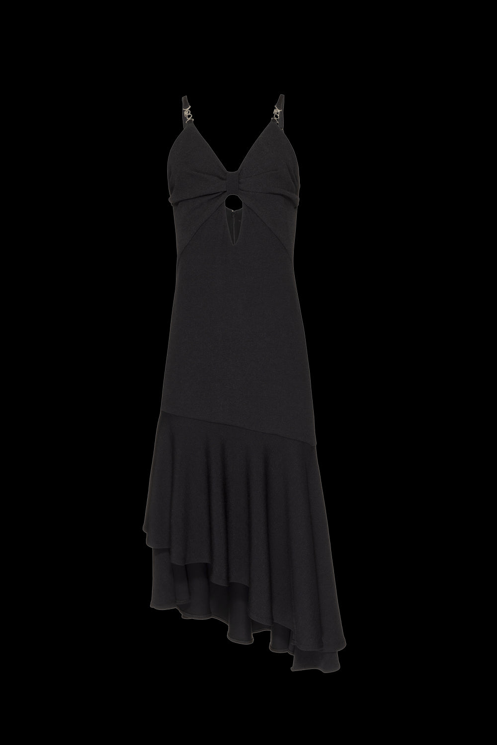 VESTIDO MÍDI PREGAS MALHA STARRY PRETO