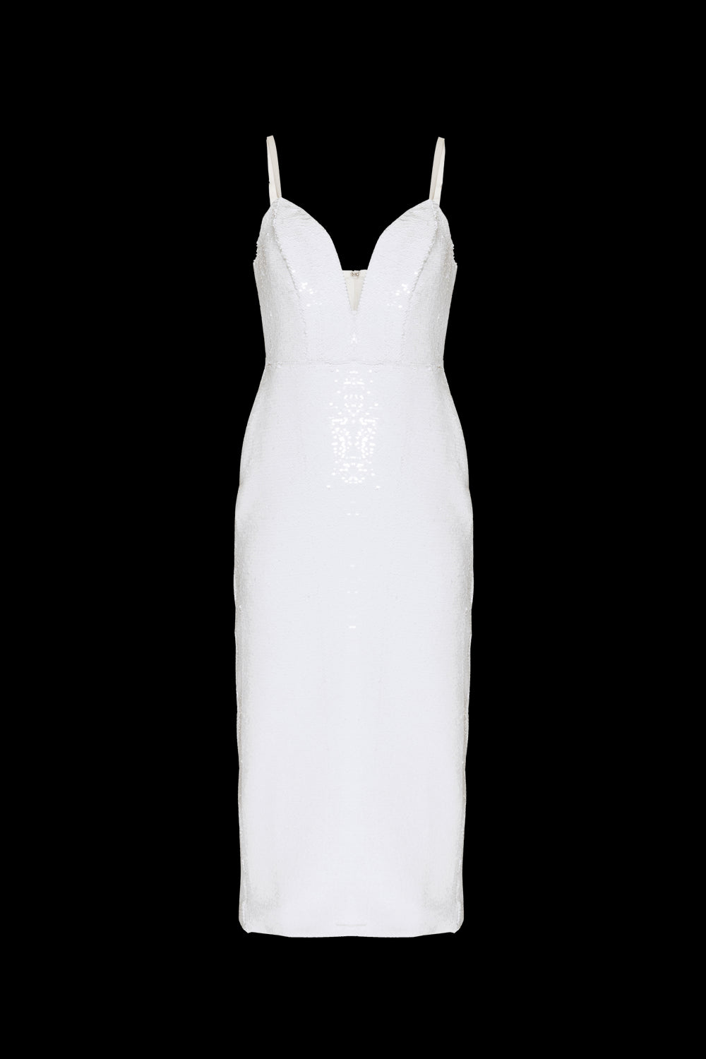 VESTIDO MÍDI PAETÊ VIBRANT OFF WHITE