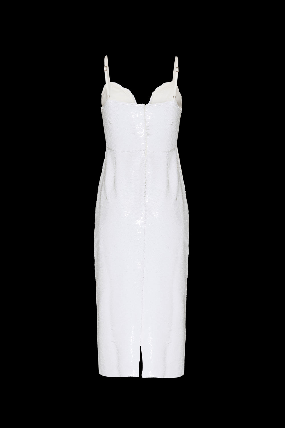 VESTIDO MÍDI PAETÊ VIBRANT OFF WHITE