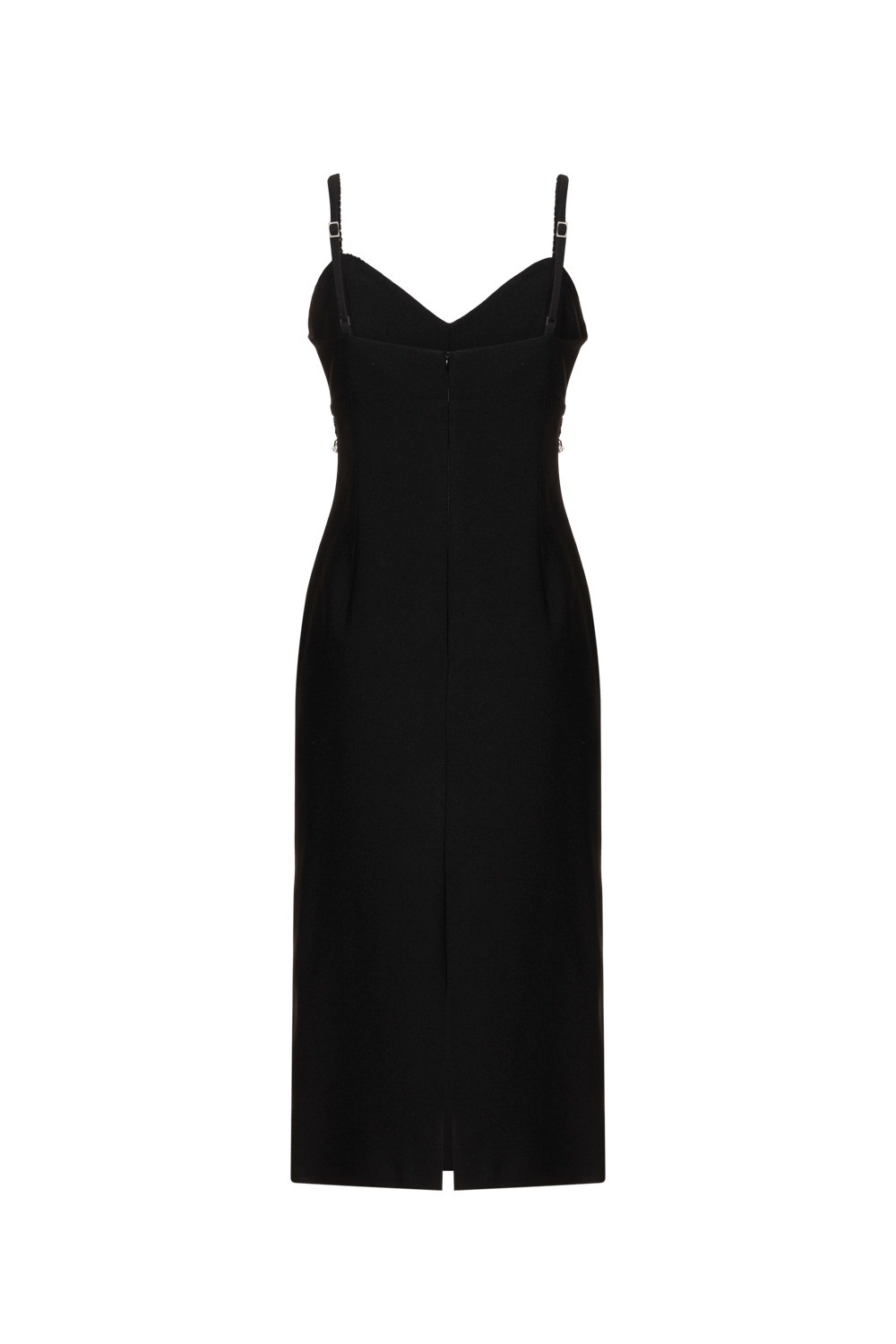VESTIDO MÍDI BORDADO CREPE JOYFUL PRETO