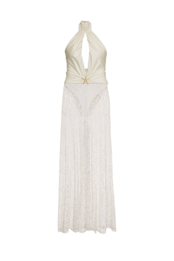 MACACÃO FRENTE ÚNICA TELA LUREX FLASH OFF WHITE