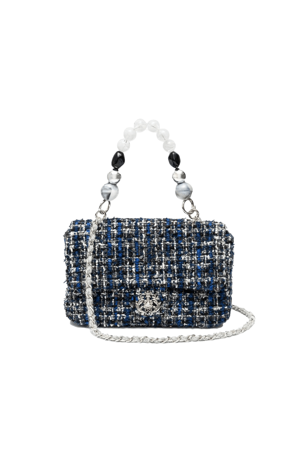 BOLSA CORRENTES TWEED AZUL KLEIN
