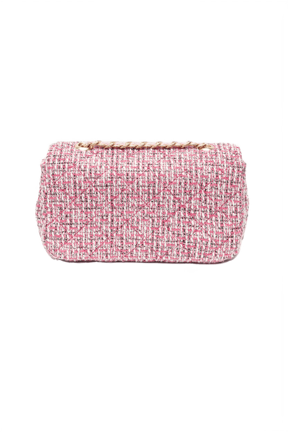 MINI BOLSA CORRENTES TWEED PINK GUM