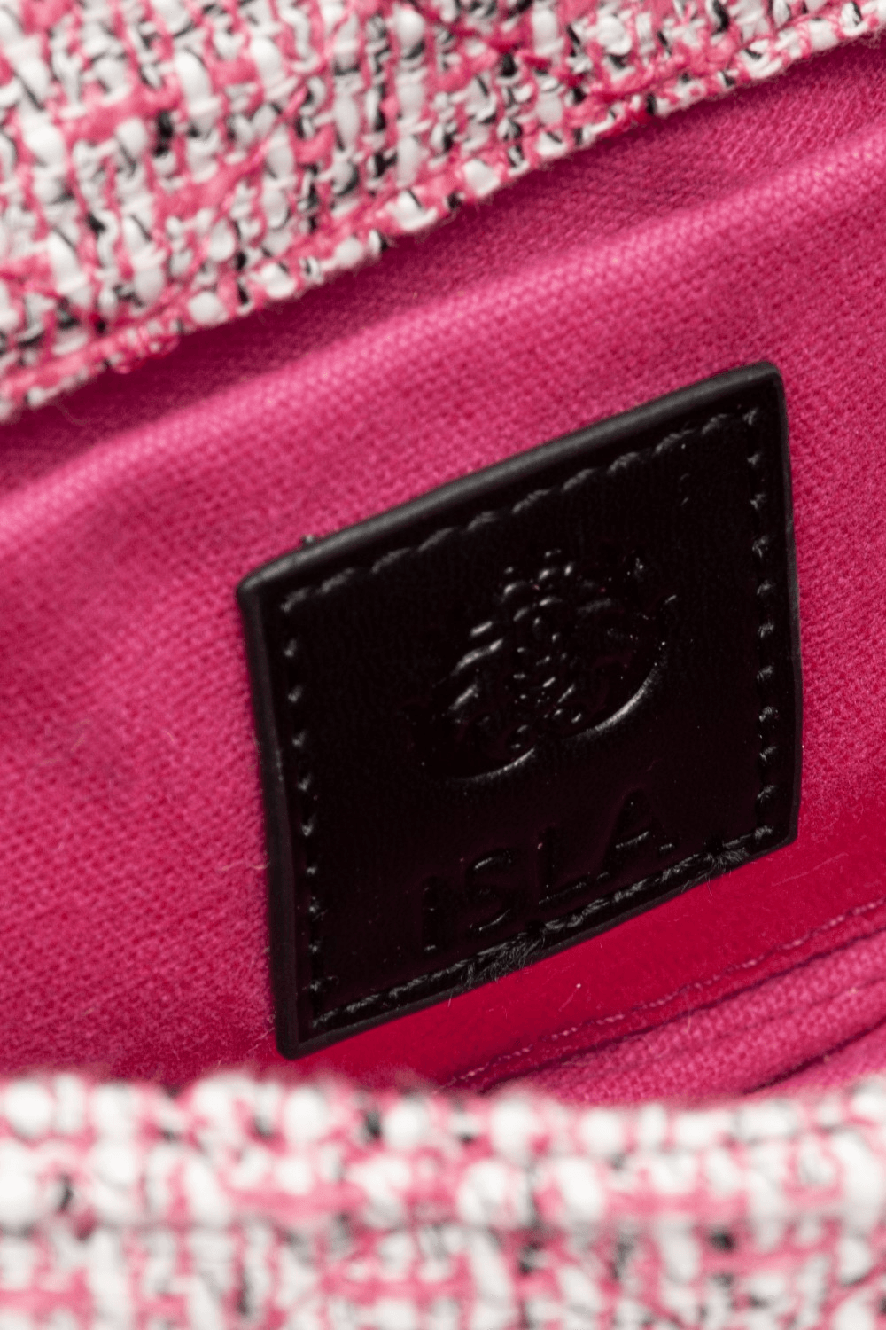 MINI BOLSA CORRENTES TWEED PINK GUM