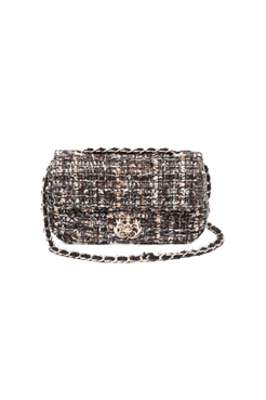Mini bolsa correntes tweed dark