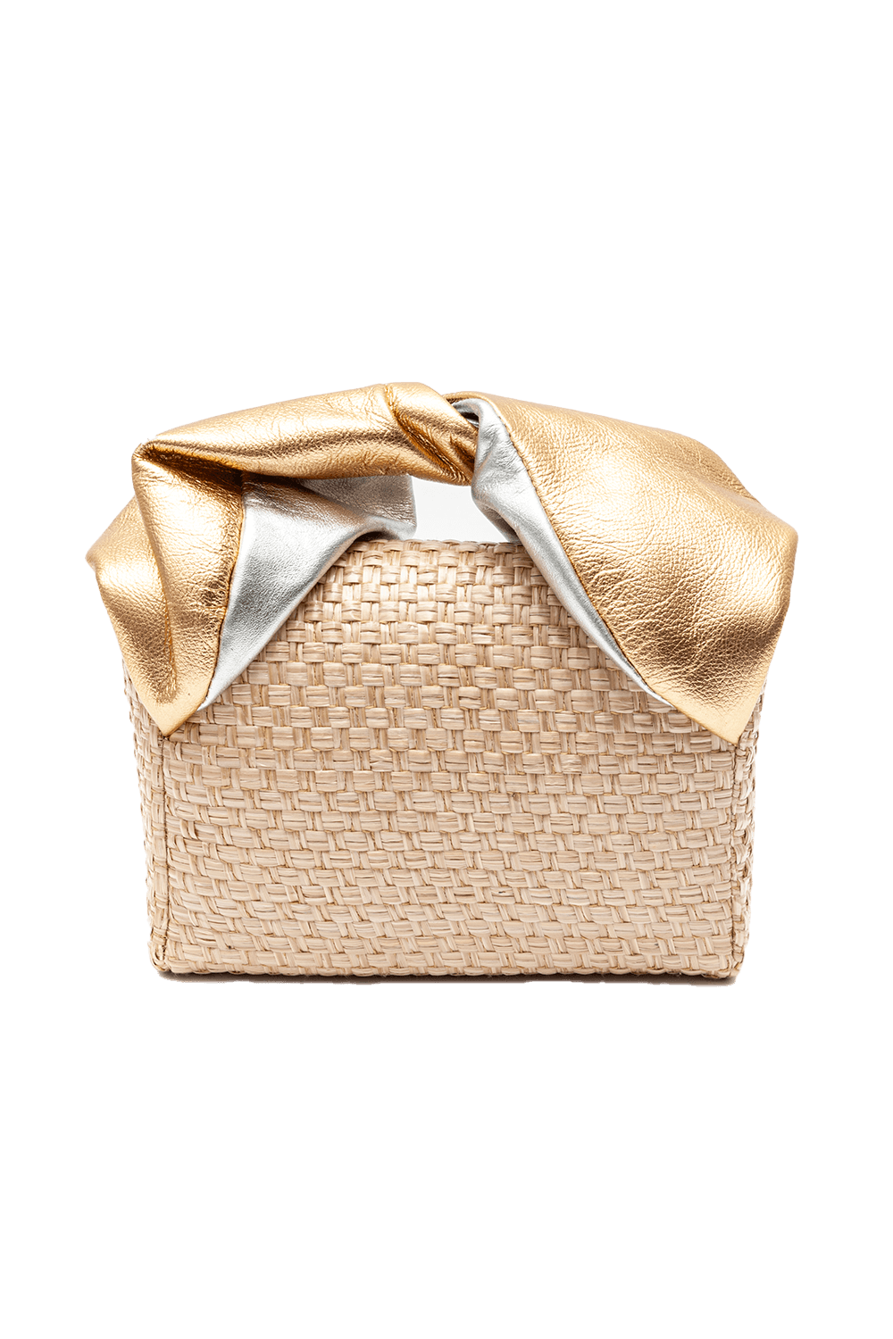 MINI BOLSA MAYA PALHA E COURO NATURAL