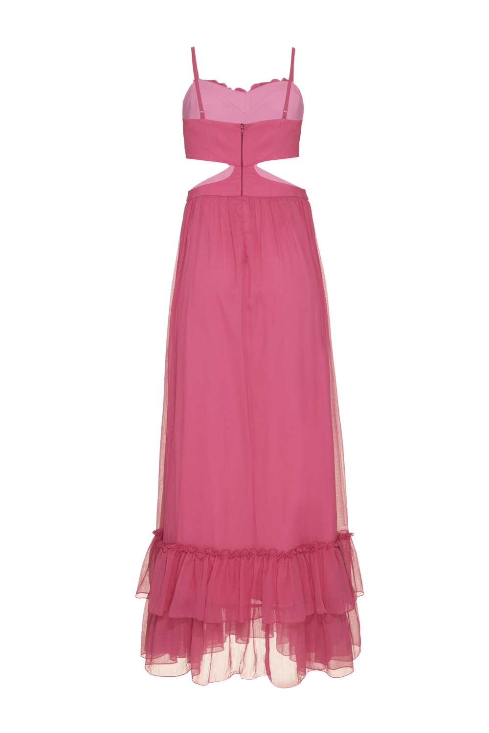 VESTIDO LONGO SILKY PLISSE ROSA