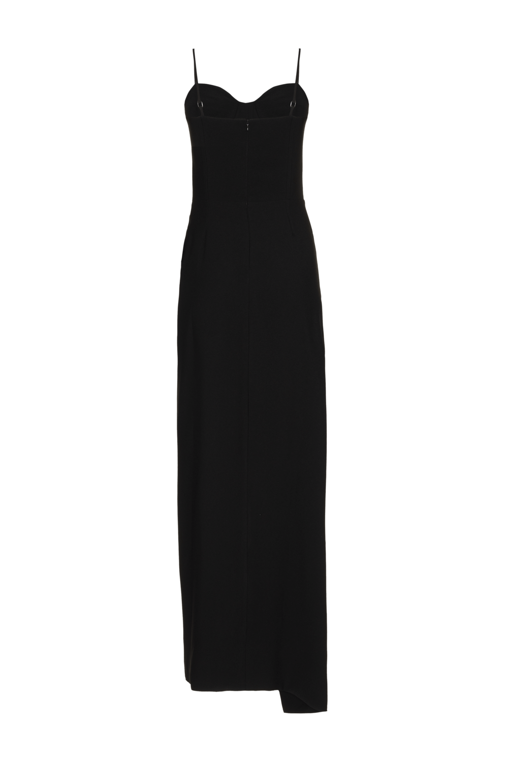 VESTIDO LONGO CREPE FRAMES PRETO