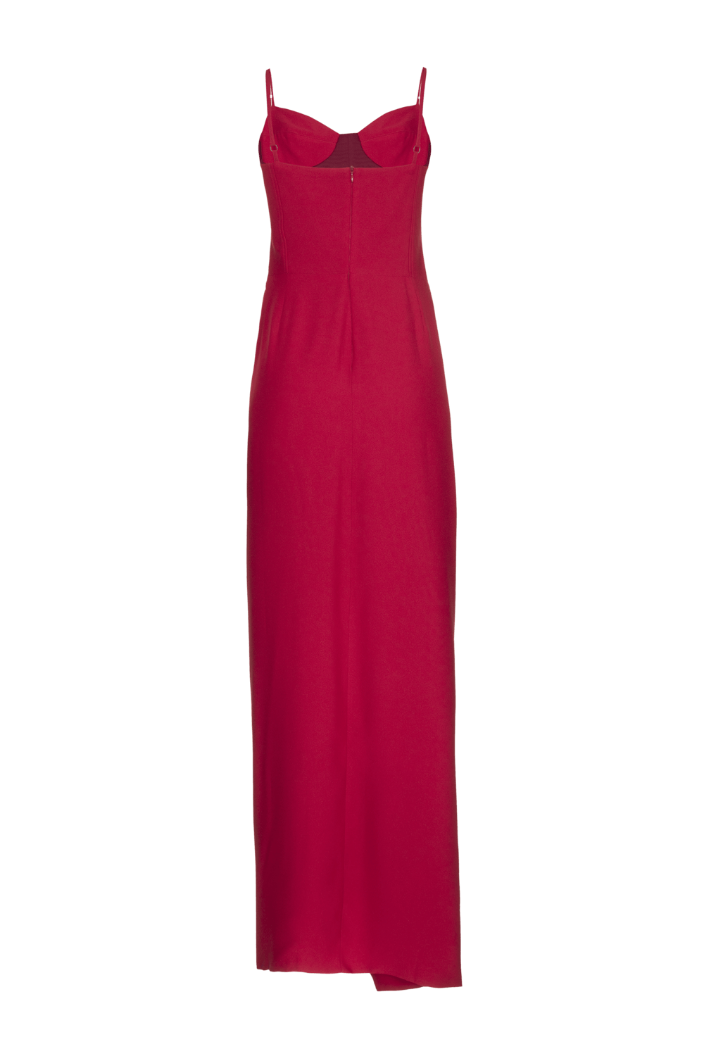 VESTIDO LONGO CREPE FRAMES VERMELHO