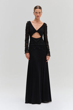 VESTIDO LONGO PATBO V25 PRETO