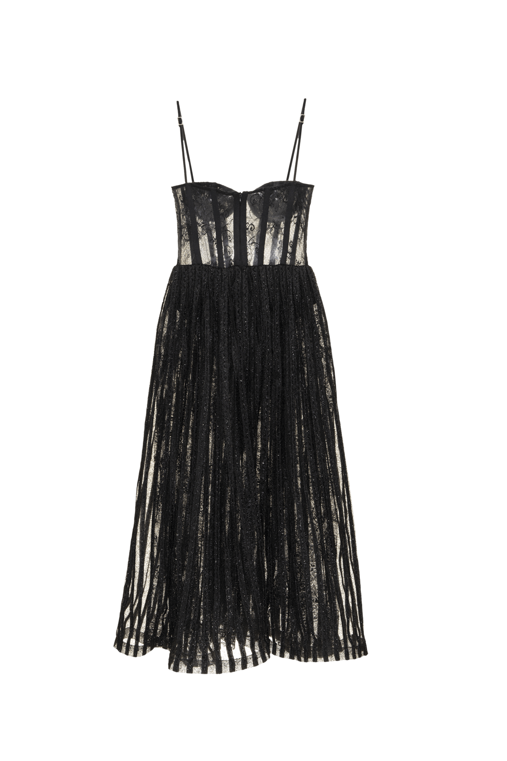 VESTIDO MÍDI LACE PRETO
