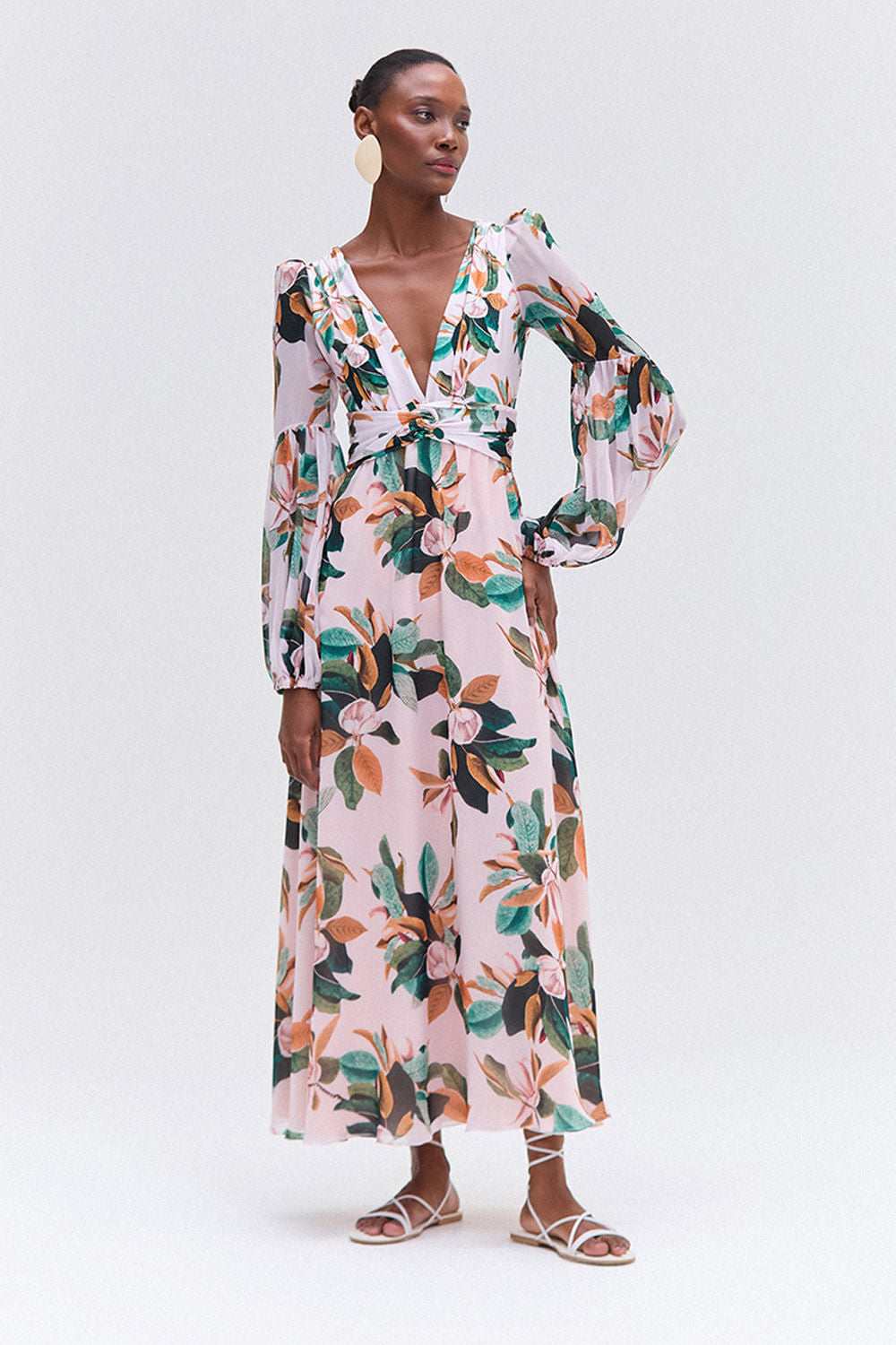 VESTIDO LONGO MAGNOLIA ROSA