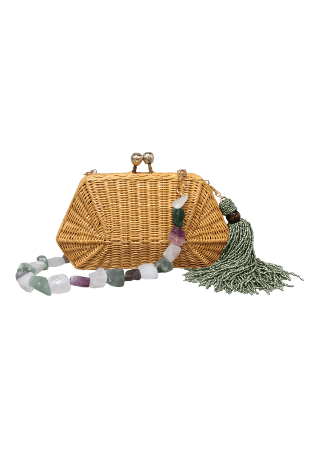 BOLSA CLUTCH BLANCA LT HONEY / ALÇA COLORIDA