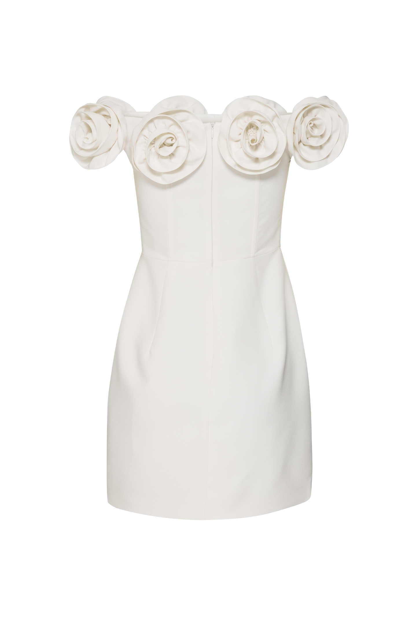 VESTIDO CURTO CREPE BLUME  OFF WHITE