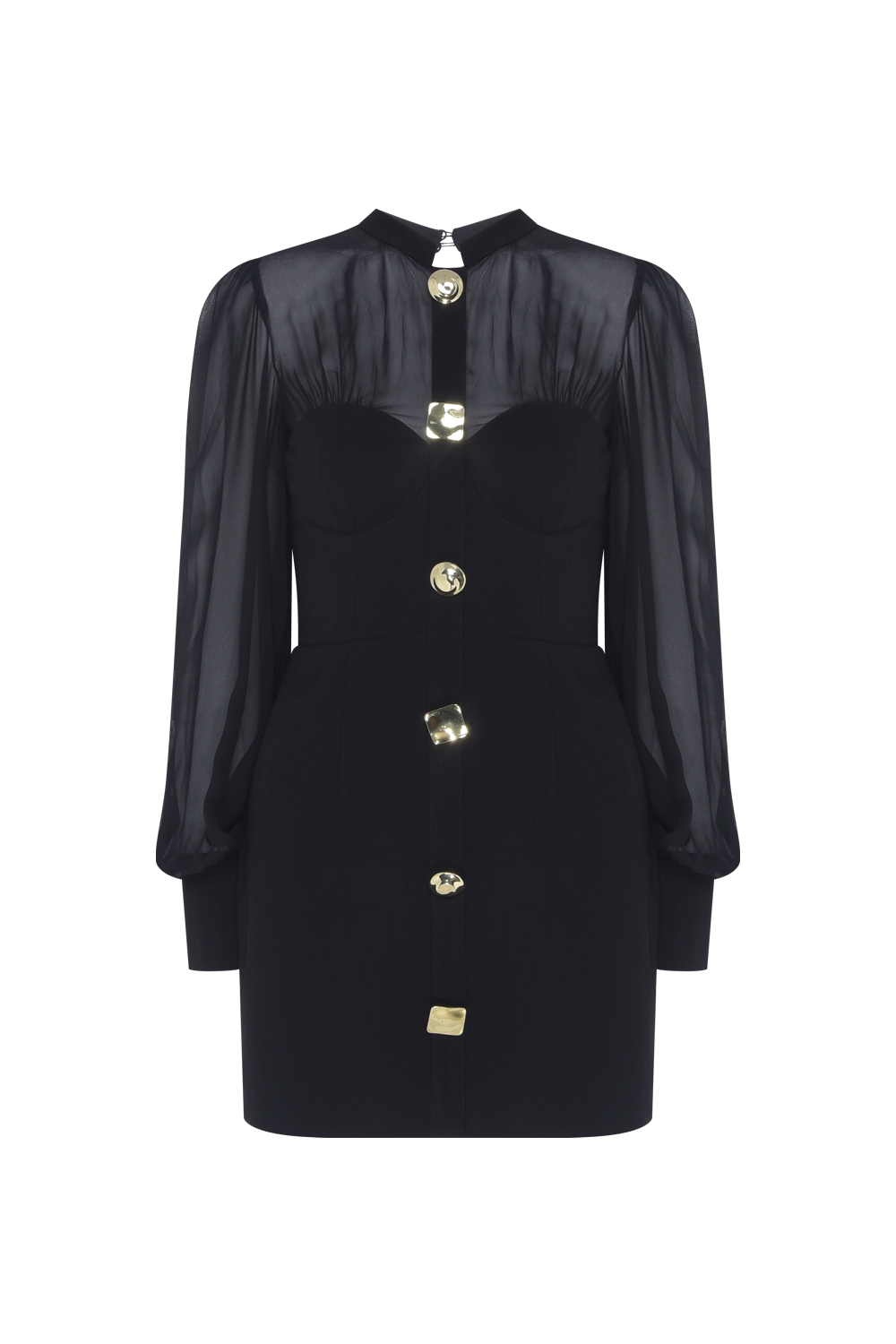 VESTIDO CURTO GOLDENTIME PRETO