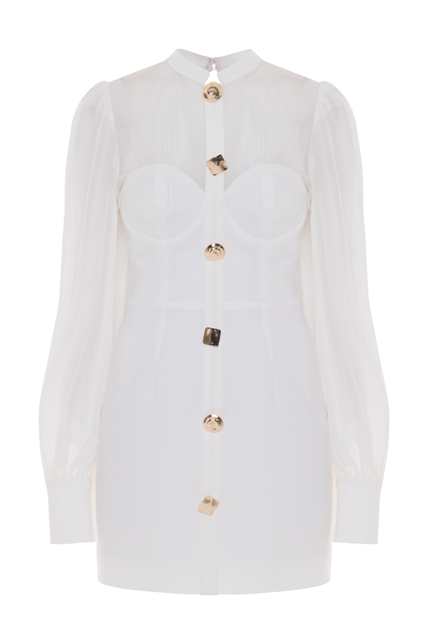 VESTIDO CURTO GOLDENTIME OFF WHITE