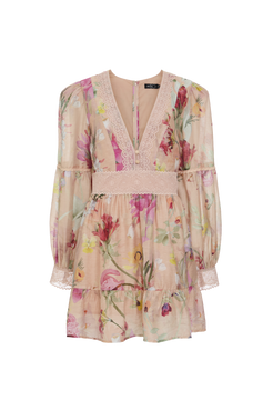 VESTIDO CURTO CAROL PRINT LARANJA