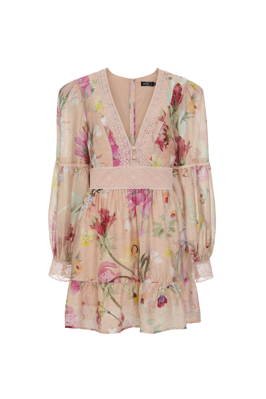 VESTIDO CURTO CAROL PRINT LARANJA