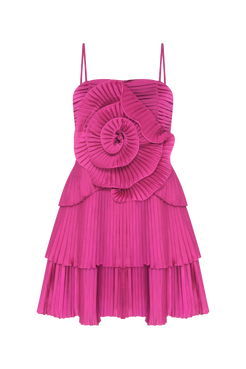 VESTIDO CURTO CETIM DREAM ROSA ESCURO