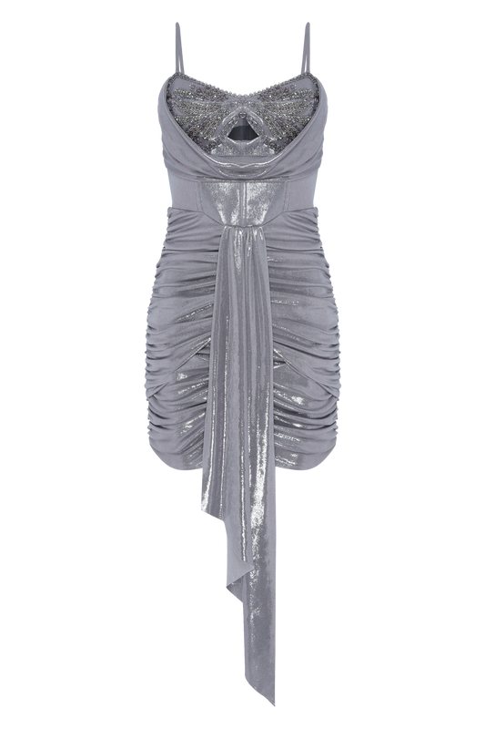 VESTIDO CURTO JERSEY ELYSIAN PRATA