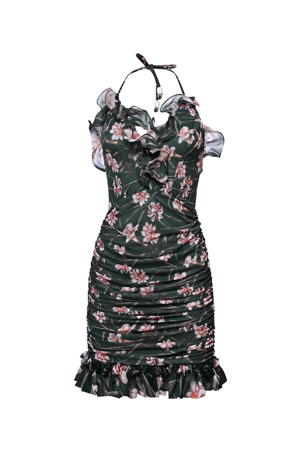 VESTIDO CURTO NARCISSUS VERDE ESCURO